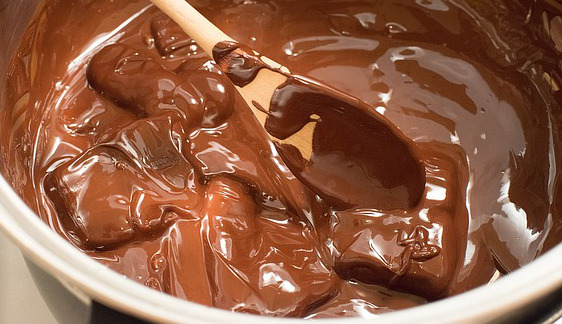 Chocolate melting in bowl